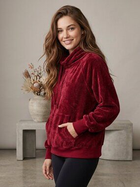 Anthropologie Sunday in Brooklyn Fleece Sweatshirt Cowl Neck Women's Size M